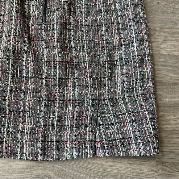 Pink Tartan | Multicolour Tweed Mini Pencil Skirt - Picture 8 of 8